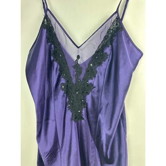 Cacique Satin Sleep Slip Dress Lingerie Chemise Purple Nighty Plus Size 18/20 - Picture 14 of 16